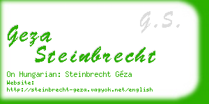 geza steinbrecht business card